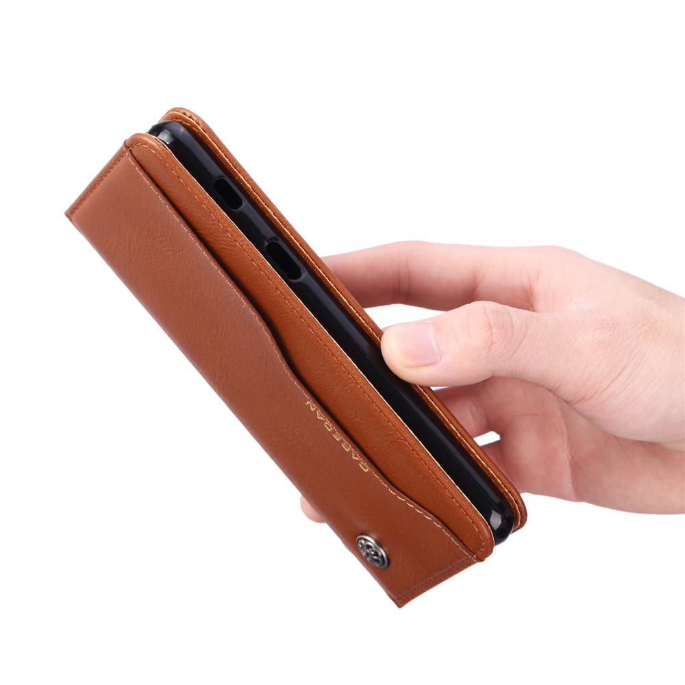 For Samsung Galaxy A8 (2018) PU Leather Wallet Stand Protective Shell - Brown-9