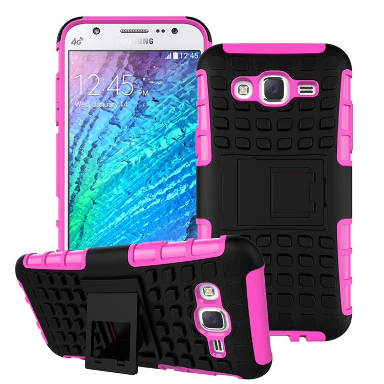 TPU PC Detachable Shell for Samsung Galaxy J5 SM-J500F with Kickstand - Rose-1