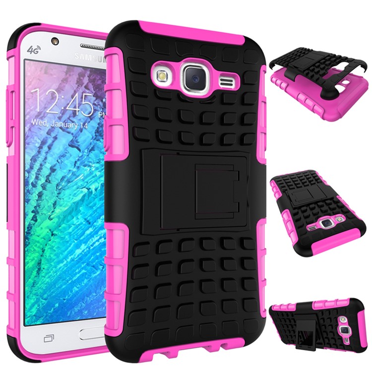 TPU PC Detachable Shell for Samsung Galaxy J5 SM-J500F with Kickstand - Rose-2