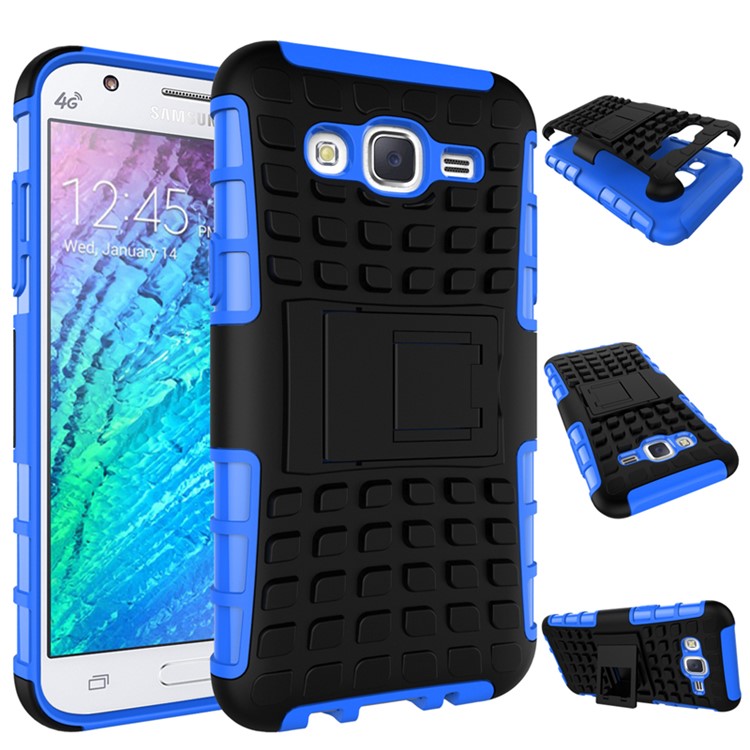 TPU PC Hybrid Case for Samsung Galaxy J5 SM-J500F with Kickstand - Blue-2