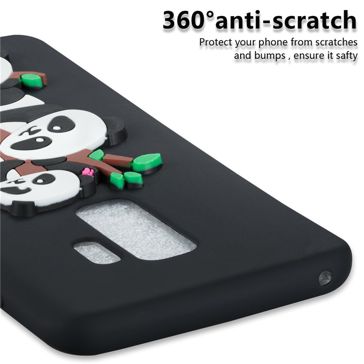 Lovely 3D Panda Pattern TPU Case for Samsung Galaxy S9+ SM-G965 - Black-2