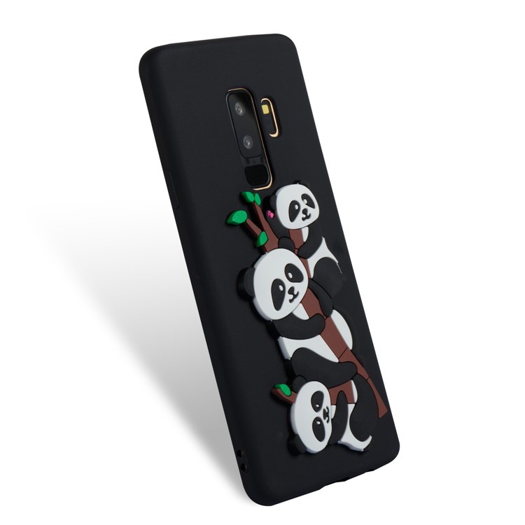 Lovely 3D Panda Pattern TPU Case for Samsung Galaxy S9+ SM-G965 - Black-5