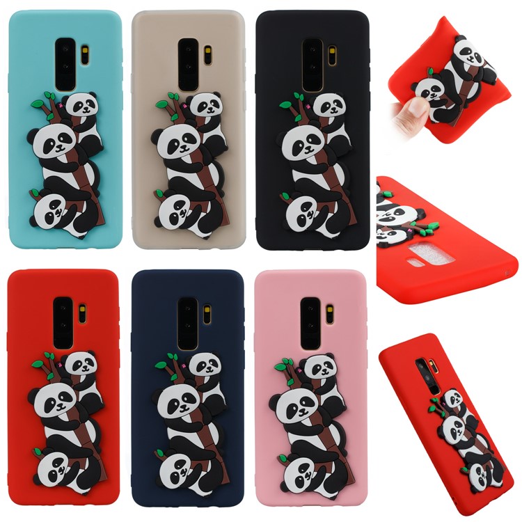 Lovely 3D Panda Pattern TPU Case for Samsung Galaxy S9+ SM-G965 - Black-7