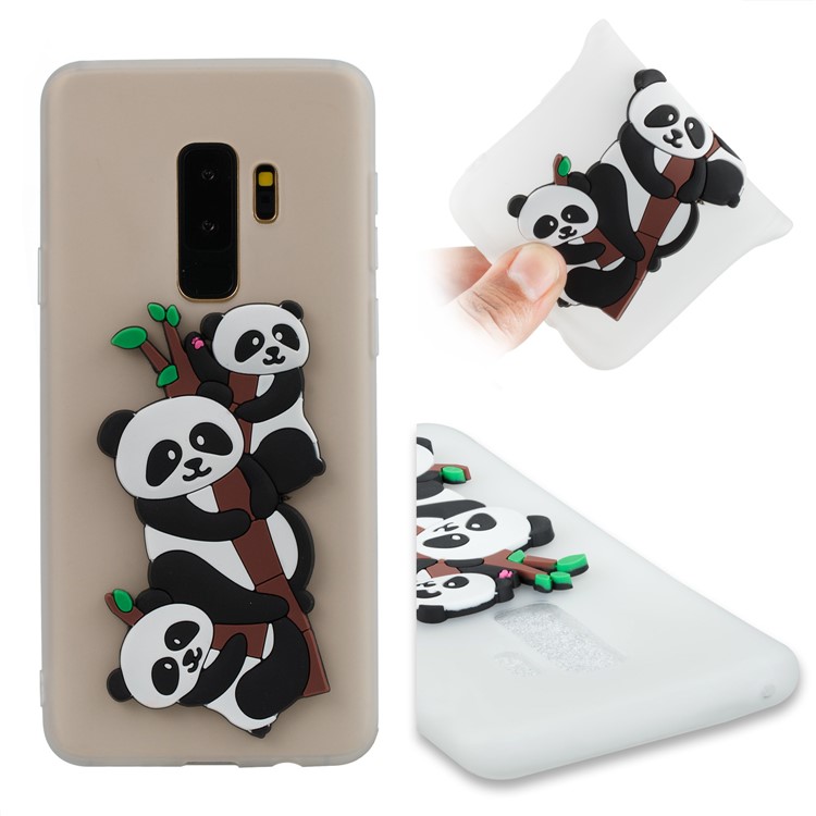 Lovely 3D Panda Pattern TPU Shell Case for Samsung Galaxy S9+ SM-G965 - White-1