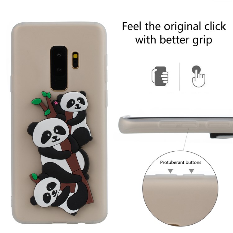 Lovely 3D Panda Pattern TPU Shell Case for Samsung Galaxy S9+ SM-G965 - White-2