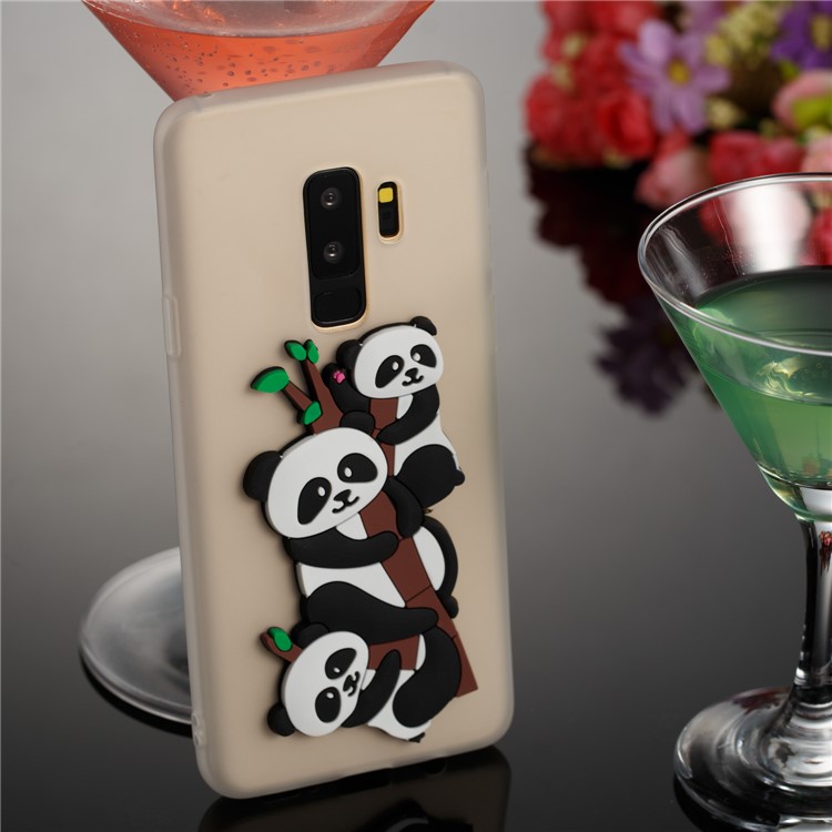 Lovely 3D Panda Pattern TPU Shell Case for Samsung Galaxy S9+ SM-G965 - White-6