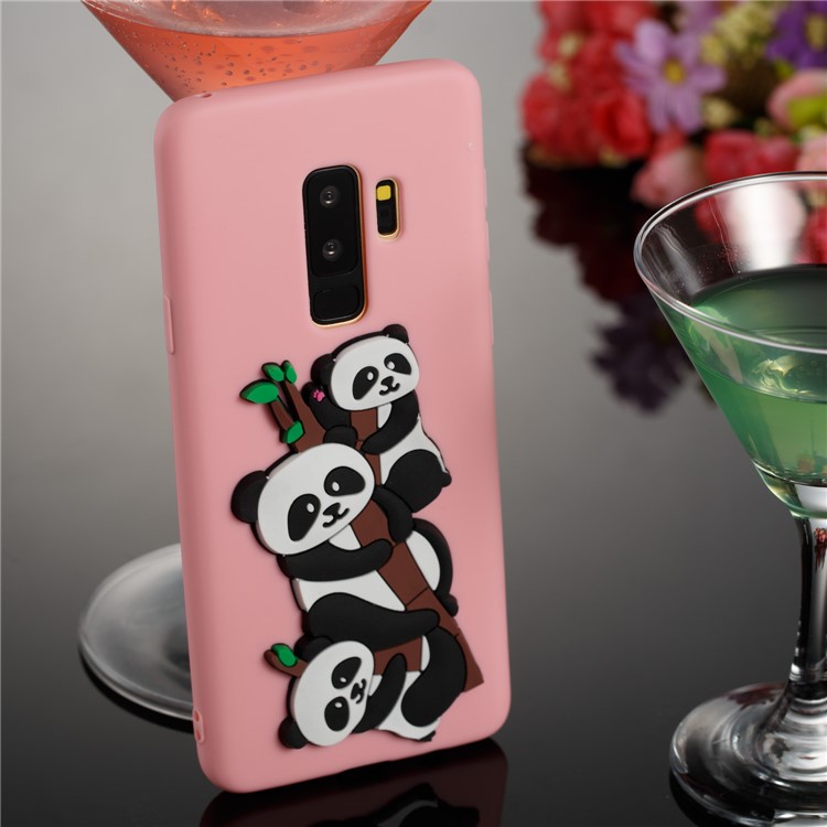 Lovely 3D Panda Pattern TPU Shell Cover Case for Samsung Galaxy S9+ SM-G965 - Pink-6