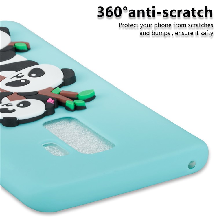 Lovely 3D Panda Pattern TPU Cover for Samsung Galaxy S9+ SM-G965 - Baby Blue-2