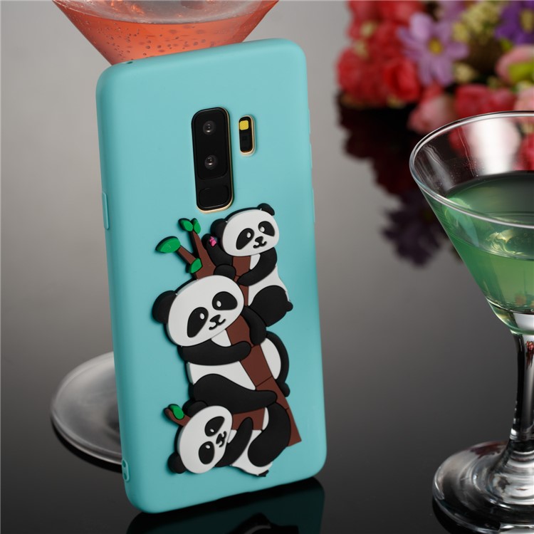 Lovely 3D Panda Pattern TPU Cover for Samsung Galaxy S9+ SM-G965 - Baby Blue-6