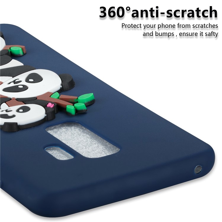 Lovely 3D Panda Pattern TPU Cell Phone Case for Samsung Galaxy S9+ SM-G965 - Dark Blue-2