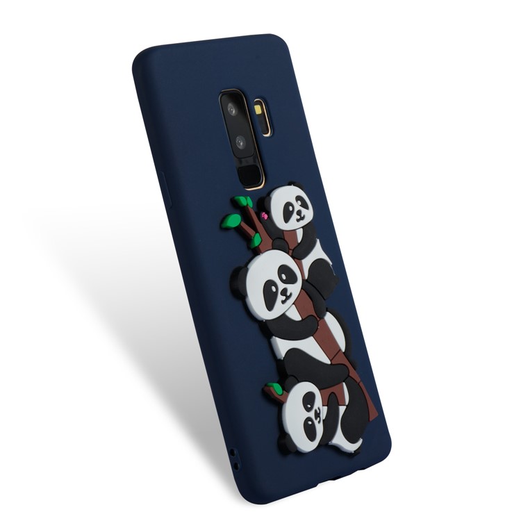 Lovely 3D Panda Pattern TPU Cell Phone Case for Samsung Galaxy S9+ SM-G965 - Dark Blue-5