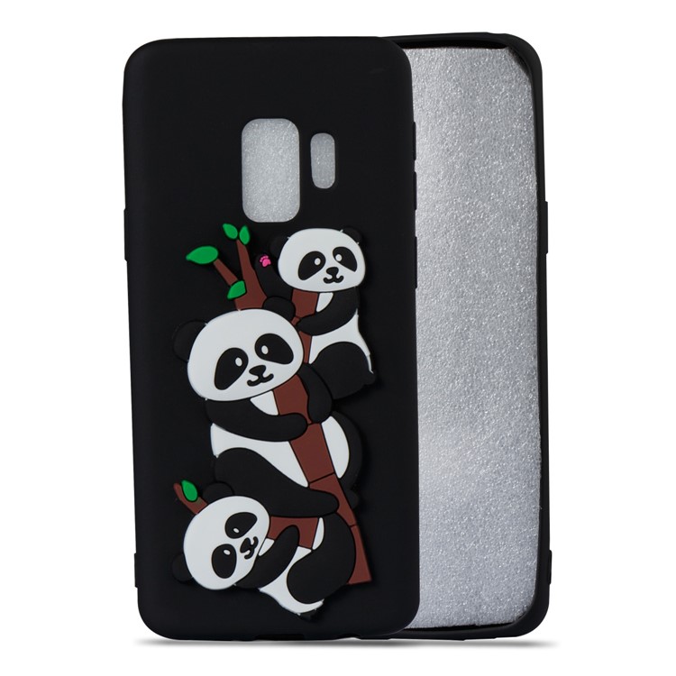 Lovely 3D Panda Pattern TPU Case for Samsung Galaxy S9 SM-G960 - Black-4