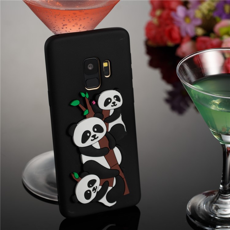Lovely 3D Panda Pattern TPU Case for Samsung Galaxy S9 SM-G960 - Black-6