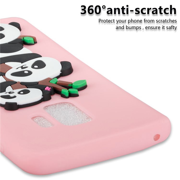 Lovely 3D Panda Pattern TPU Case Phone Shell for Samsung Galaxy S9 SM-G960 - Pink-2