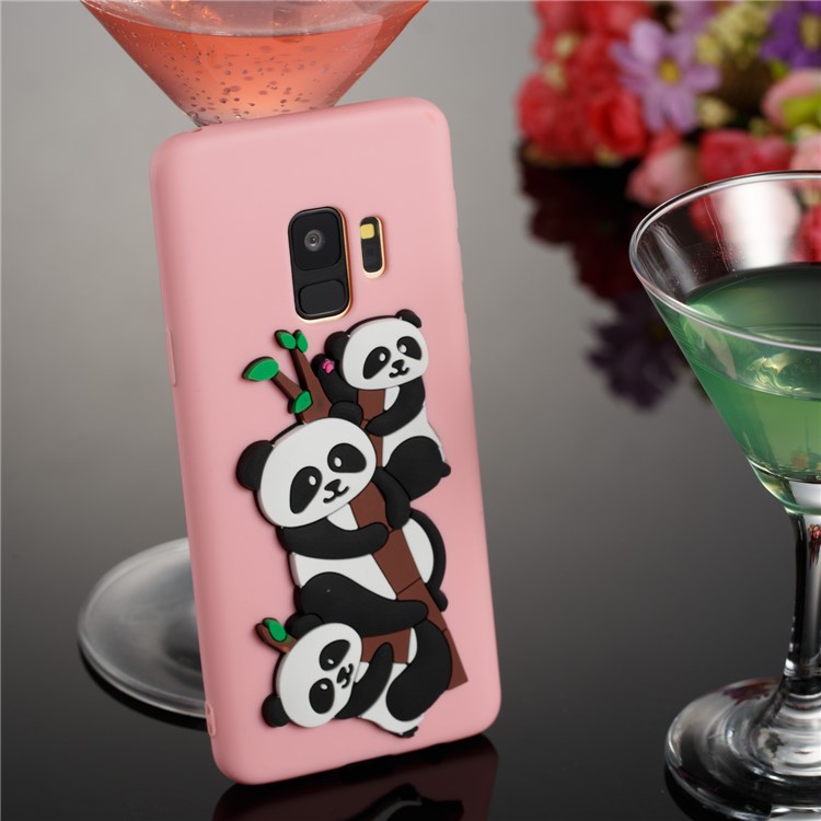Lovely 3D Panda Pattern TPU Case Phone Shell for Samsung Galaxy S9 SM-G960 - Pink-6