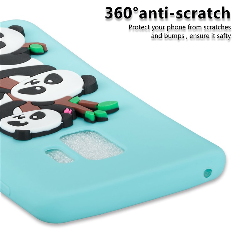 Lovely 3D Panda Pattern TPU Shell Cover Case for Samsung Galaxy S9 SM-G960 - Baby Blue-2