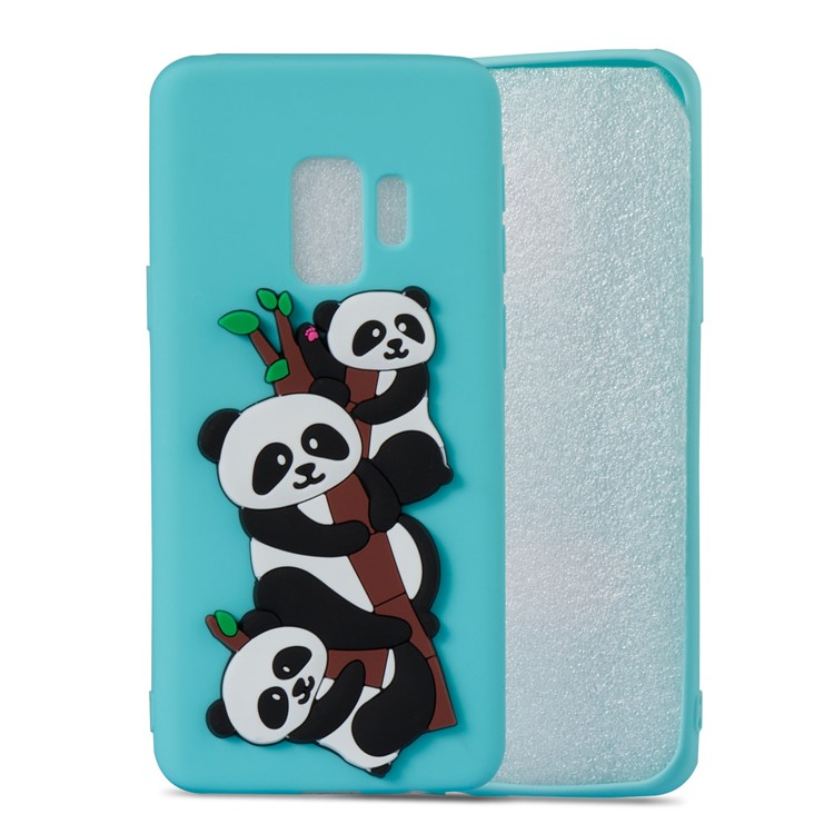 Lovely 3D Panda Pattern TPU Shell Cover Case for Samsung Galaxy S9 SM-G960 - Baby Blue-4