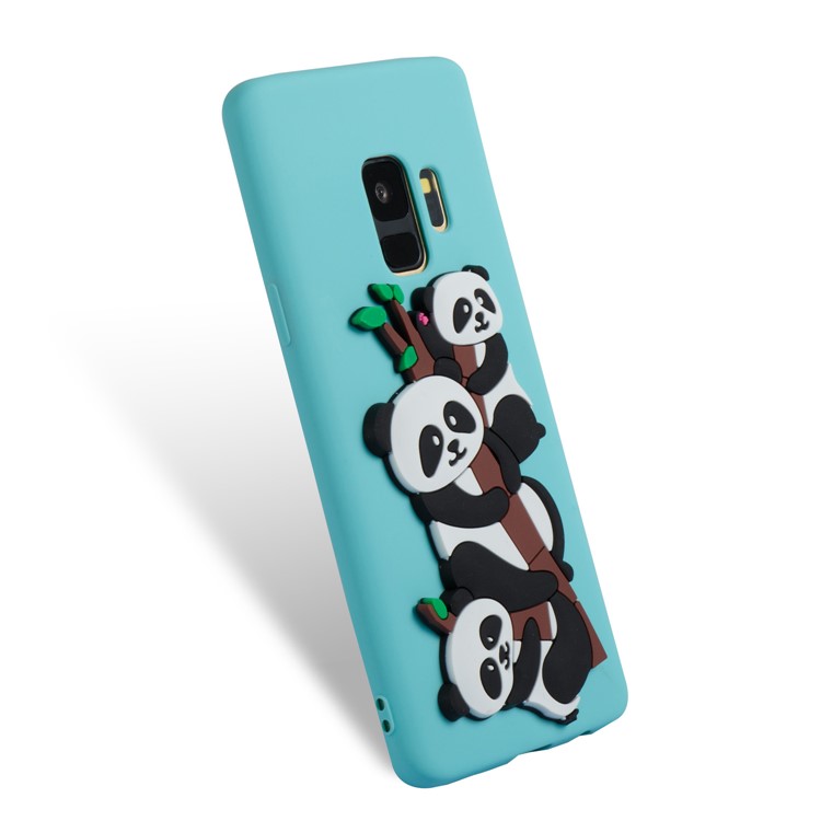 Lovely 3D Panda Pattern TPU Shell Cover Case for Samsung Galaxy S9 SM-G960 - Baby Blue-5