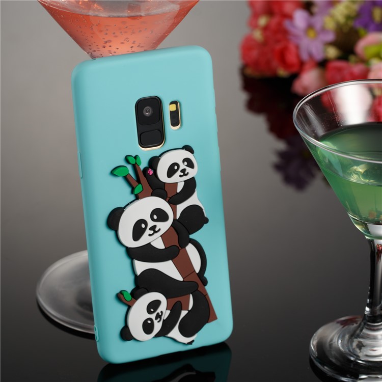 Lovely 3D Panda Pattern TPU Shell Cover Case for Samsung Galaxy S9 SM-G960 - Baby Blue-6