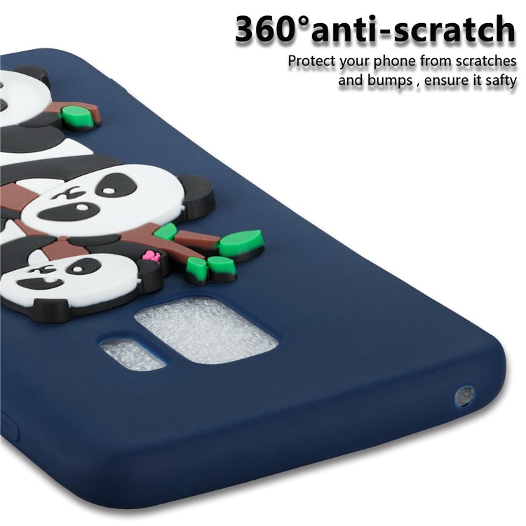 Lovely 3D Panda Pattern TPU Cover Case for Samsung Galaxy S9 SM-G960 - Dark Blue-2
