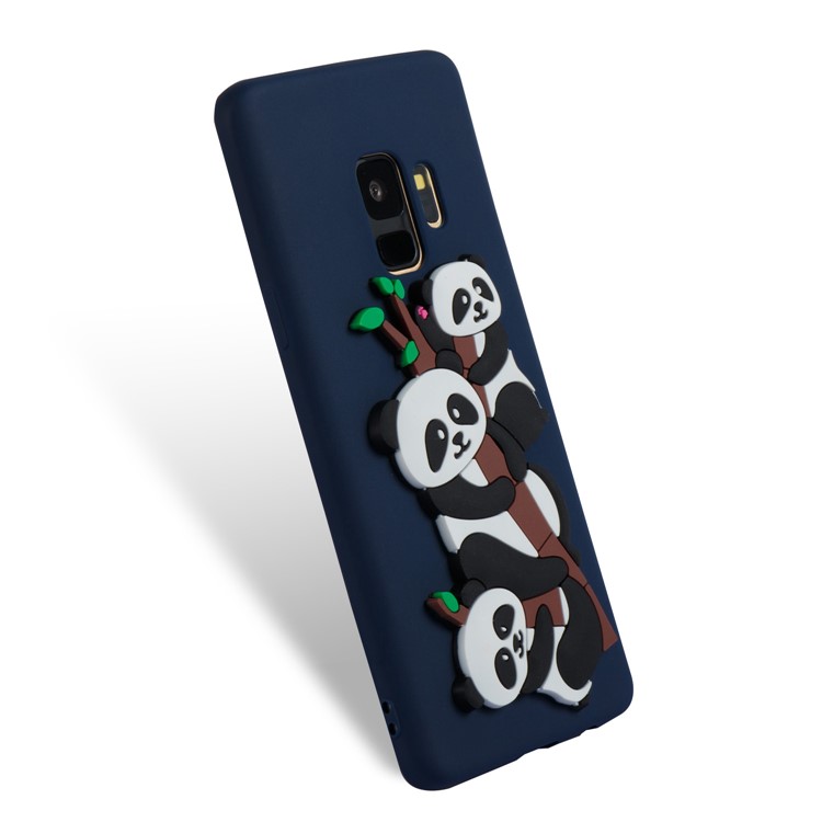 Lovely 3D Panda Pattern TPU Cover Case for Samsung Galaxy S9 SM-G960 - Dark Blue-5