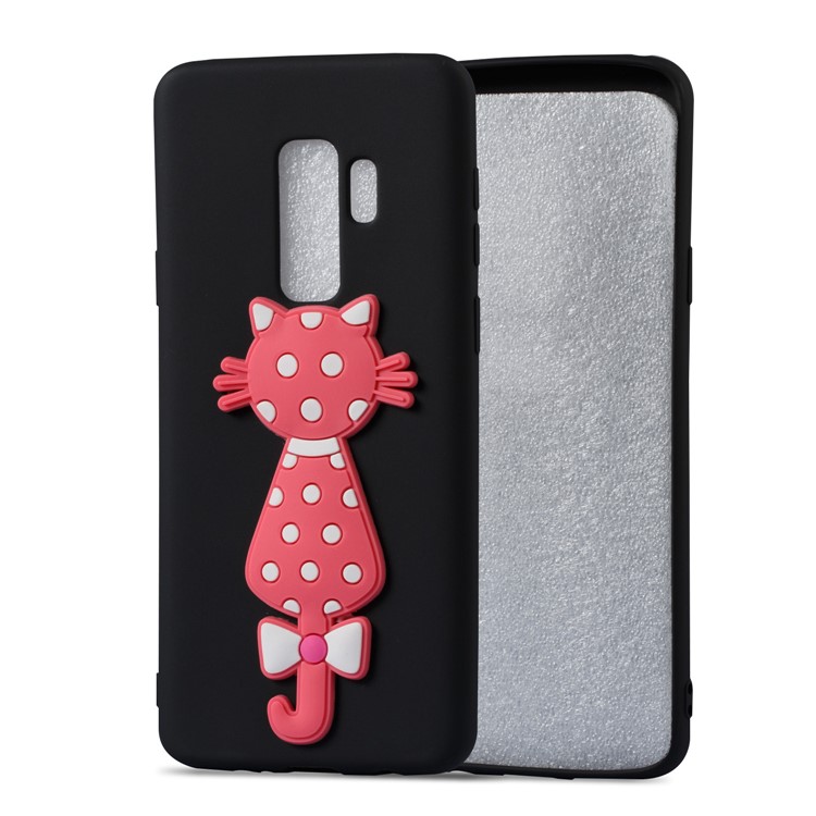Cute 3D Cat TPU Soft Phone Case for Samsung Galaxy S9 Plus - Black-2