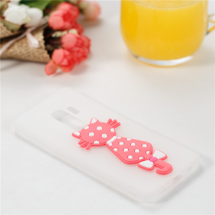 For Samsung Galaxy S9+ Cute 3D Cat TPU Soft Back Case - White-4