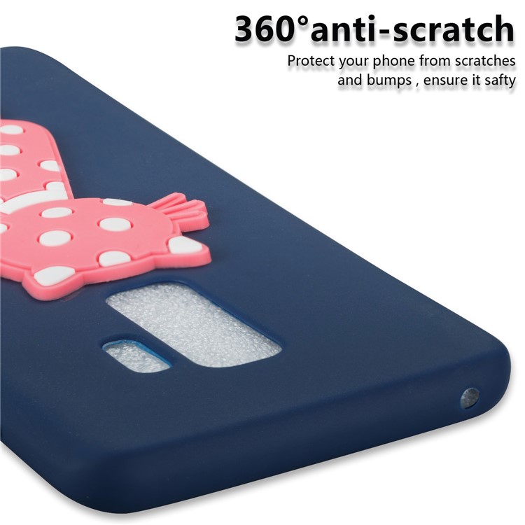Cute 3D Cat TPU Soft Jelly Cover Case for Samsung Galaxy S9 Plus - Dark Blue-5