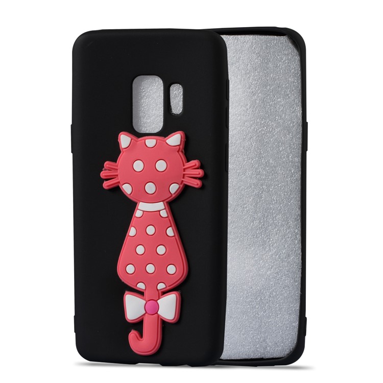 Adorable 3D Cat Pattern TPU Case for Samsung Galaxy S9 SM-G960 - Black-2
