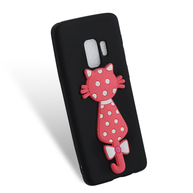 Adorable 3D Cat Pattern TPU Case for Samsung Galaxy S9 SM-G960 - Black-3