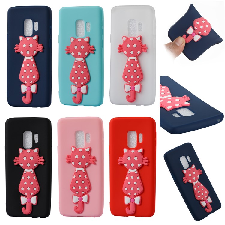 Adorable 3D Cat Pattern TPU Case for Samsung Galaxy S9 SM-G960 - Black-7