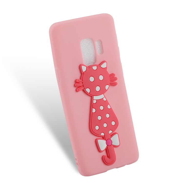 Adorable 3D Cat Pattern TPU Phone Casing for Samsung Galaxy S9 SM-G960 - Pink-3