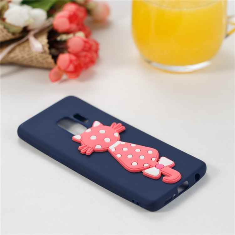 Adorable 3D Cat Pattern TPU Cell Phone Shell for Samsung Galaxy S9 SM-G960 - Dark Blue-4