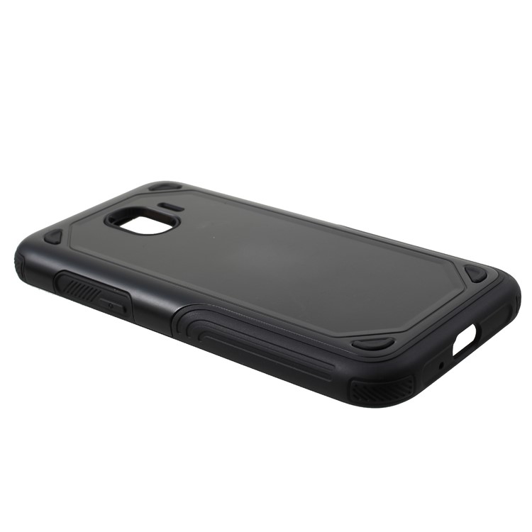 PC + TPU Hybrid Rugged Armor Cover for Samsung Galaxy J2 Pro 2018 - Black-3