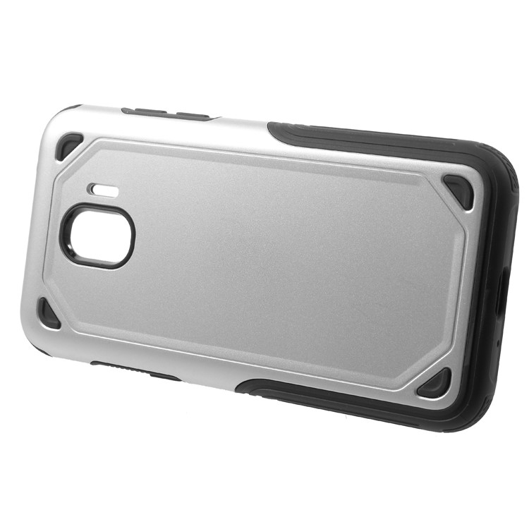 PC + TPU Hybrid Rugged Armor Phone Case for Samsung Galaxy J2 Pro 2018 - Silver-2