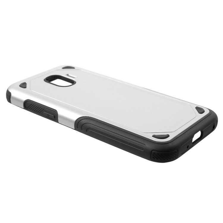 PC + TPU Hybrid Rugged Armor Phone Case for Samsung Galaxy J2 Pro 2018 - Silver-3