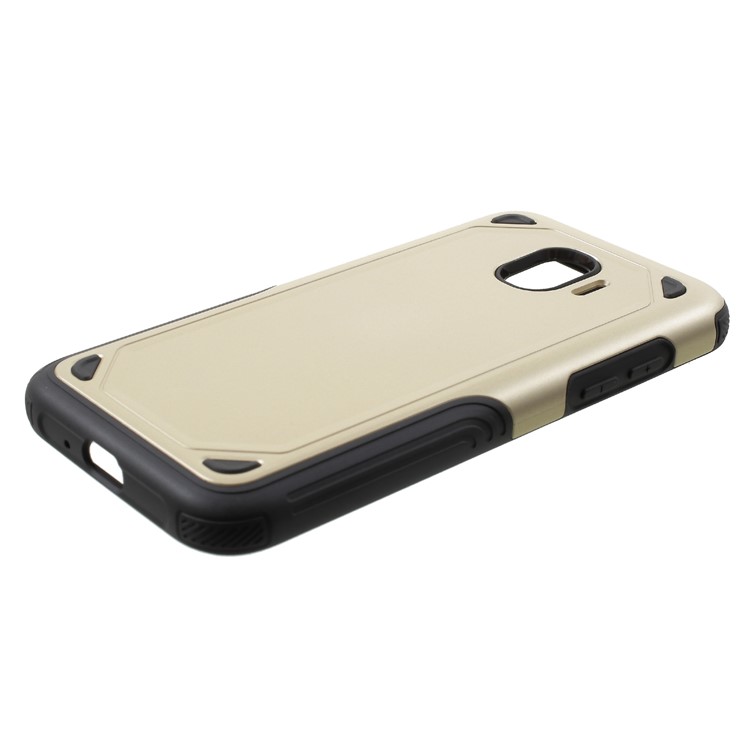 PC + TPU Hybrid Rugged Armor Cell Phone Case for Samsung Galaxy J2 Pro 2018 - Gold-2