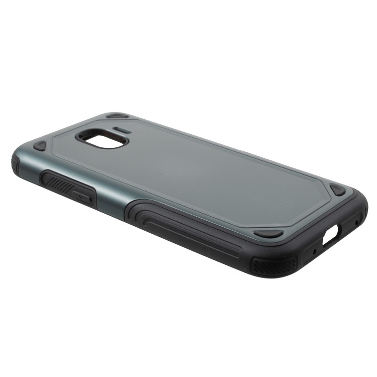 PC + TPU Hybrid Rugged Armor Protection Cover for Samsung Galaxy J2 Pro 2018 - Dark Blue-3