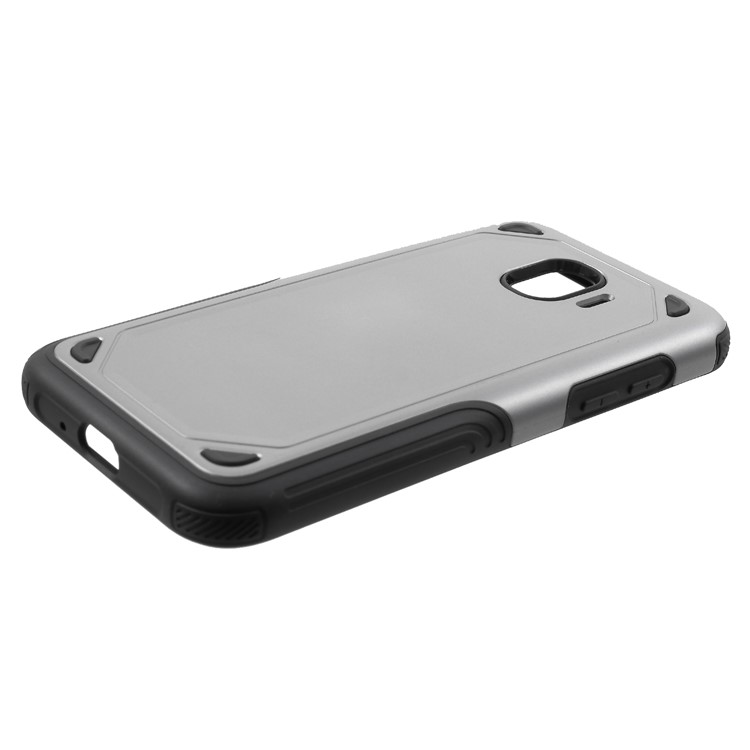 PC + TPU Hybrid Rugged Armor Phone Accessory Case for Samsung Galaxy J2 Pro 2018 - Grey-2