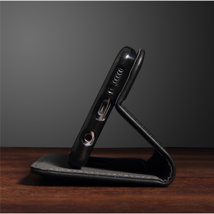 Vintage Flip Stand Leather Cell Phone Case with Card Slot for Samsung Galaxy S9+ SM-G965 - Black-15