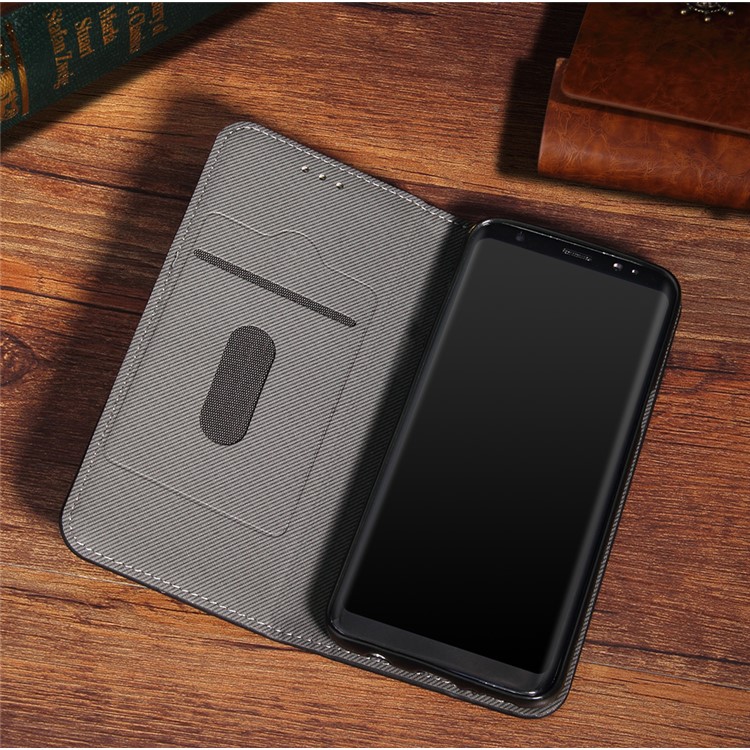 Vintage Flip Stand Leather Cell Phone Case with Card Slot for Samsung Galaxy S9+ SM-G965 - Black-17