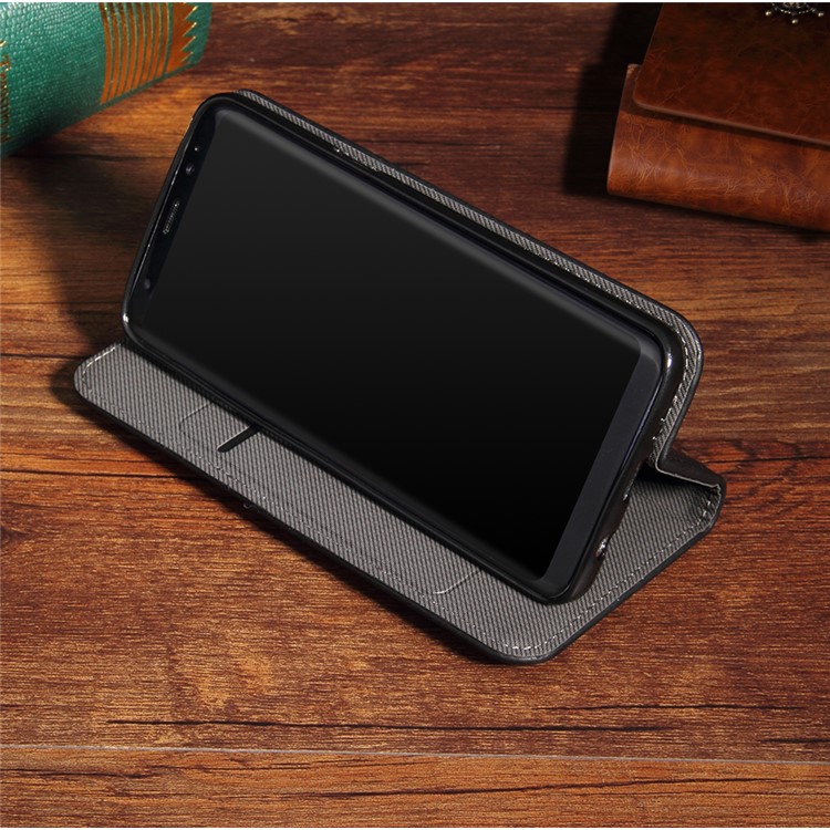 Vintage Flip Stand Leather Cell Phone Case with Card Slot for Samsung Galaxy S9+ SM-G965 - Black-18