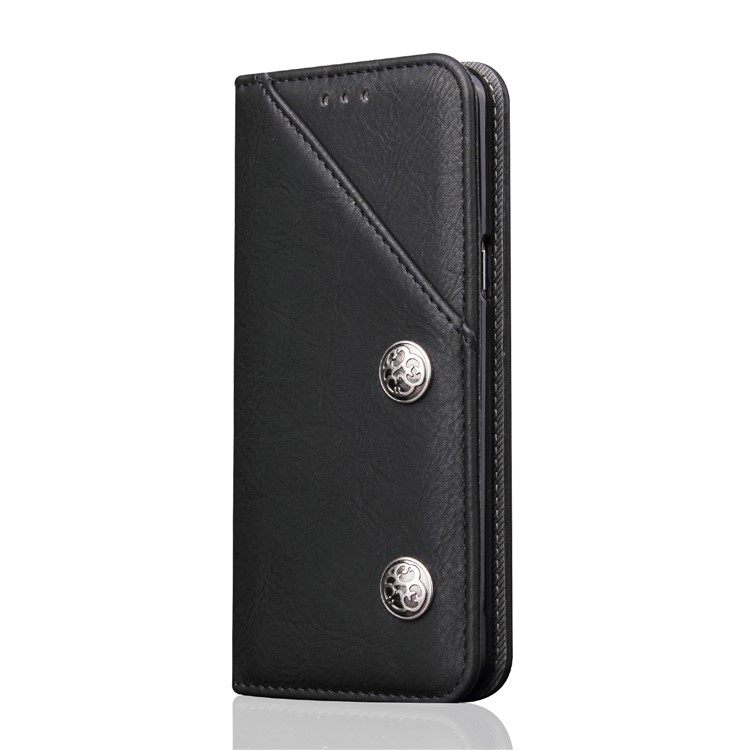 Vintage Flip Stand Leather Cell Phone Case with Card Slot for Samsung Galaxy S9+ SM-G965 - Black-2