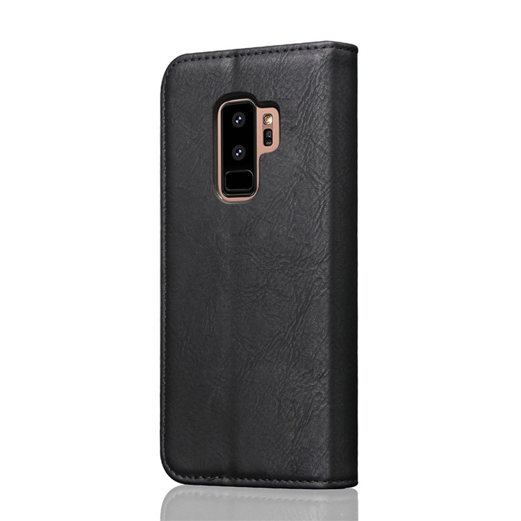 Vintage Flip Stand Leather Cell Phone Case with Card Slot for Samsung Galaxy S9+ SM-G965 - Black-3