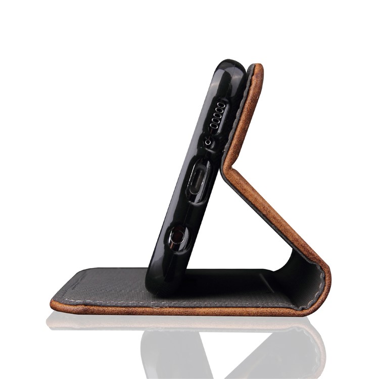 Vintage Flip Stand Leather Cell Phone Shell with Card Slot for Samsung Galaxy S9 Plus SM-G965 - Brown-7