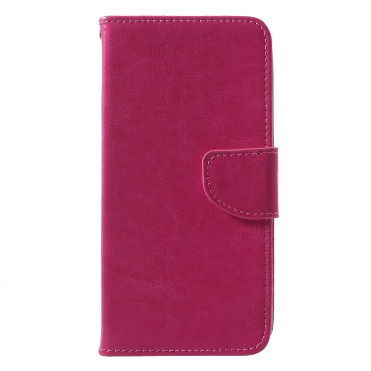 For Samsung Galaxy S9+ G965 Solid Color Wallet Stand Leather Case - Rose-3