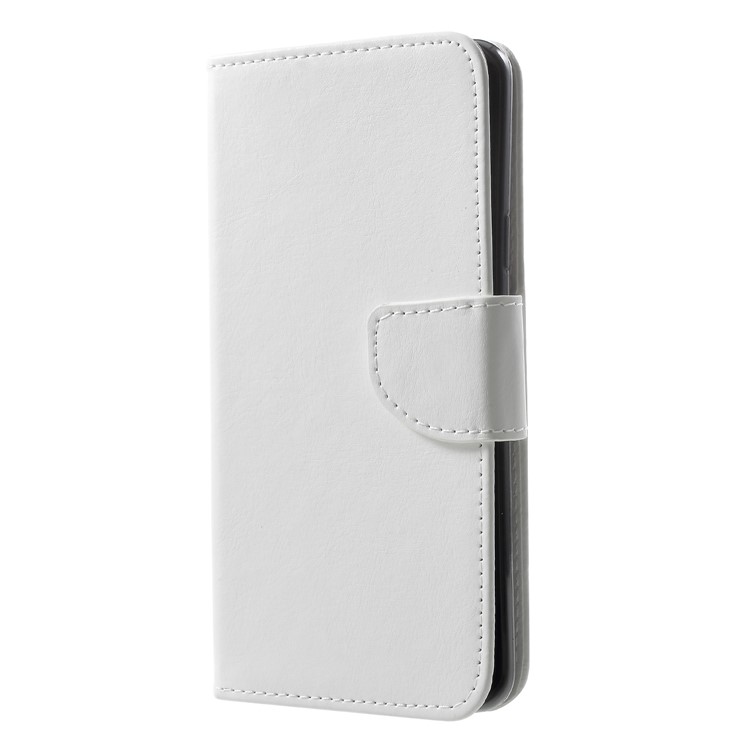 For Samsung Galaxy S9+ G965 Solid Color Wallet Stand Leather Shell - White-3