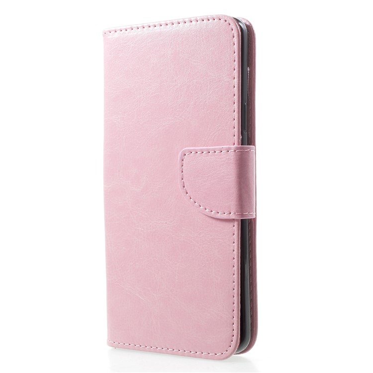 For Samsung Galaxy S9+ G965 Solid Color Wallet Flip Leather Cover Case - Pink-3
