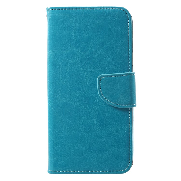 For Samsung Galaxy S9+ G965 Solid Color PU Leather Protector Cover - Blue-1