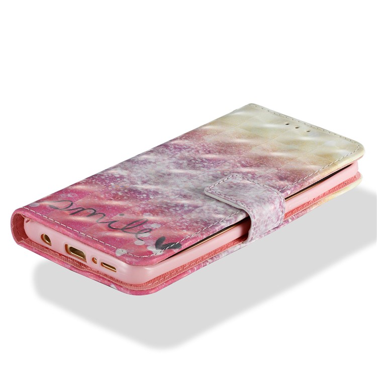 Pattern Printing Leather Wallet Stand Case for Samsung Galaxy S9 G960 - Smile-2